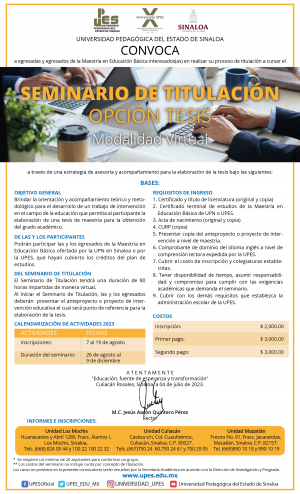 Convocatoria Seminario de Titulaci&oacute;n