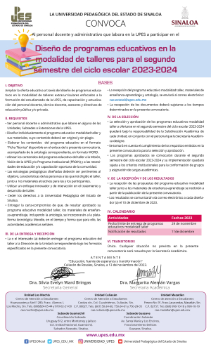 Dise&ntilde;o de Programas Educativos en la Modalidad e Talleres