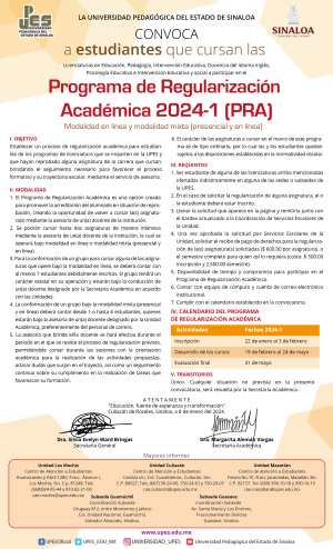 Programa de Regularizaci&oacute;n Acad&eacute;mica 2024-1 (PRA)