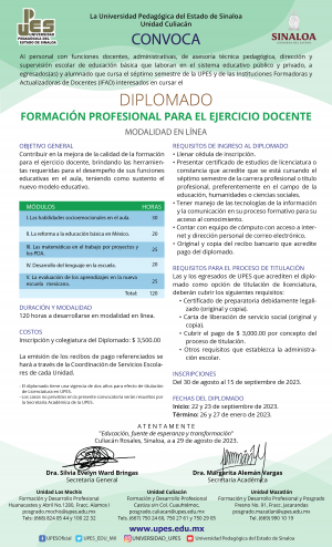 Diplomado Formaci&oacute;n Profesional para el Ejercicio Docente