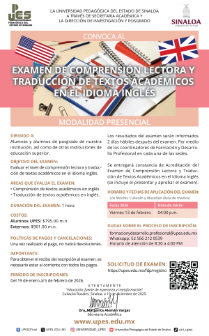 Calendario Examen de certificación de inglés