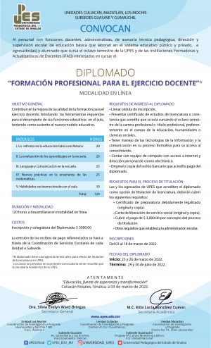 Diplomado Formaci&oacute;n Profesional para el Ejercicio Docente