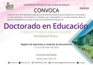 Convocatoria Doctorado en Educación Culiacán diciembre 2025