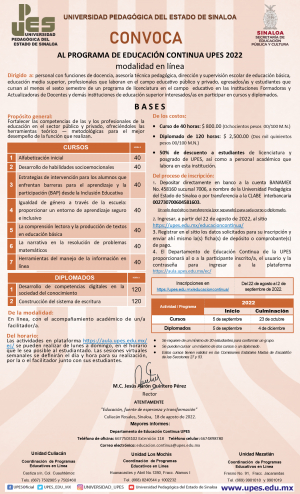 Convocatoria Educaci&oacute;n Continua