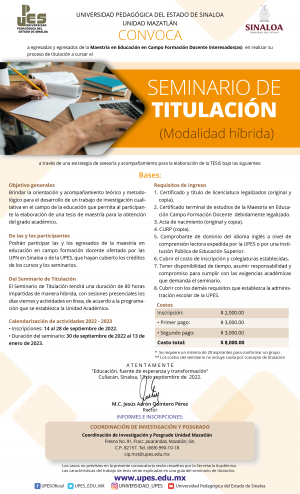 Seminario de Titulaci&oacute;n
