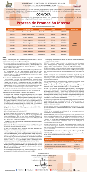 Convocatorio proceso de promoci&oacute;n mazatl&aacute;n