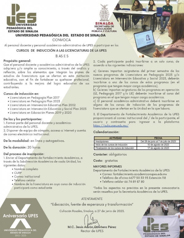 Cursos de Inducci&oacute;n a Licenciaturas