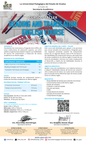 CONVOCATORIA CURSO DE COMPRENSI&Oacute;N LECTORA